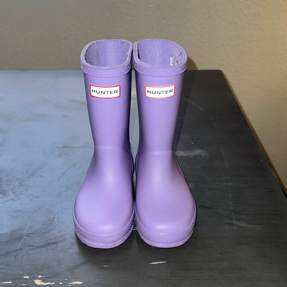 Hunter Boots - Purple Kids First Classic Rain Boots - Size 9 Toddler